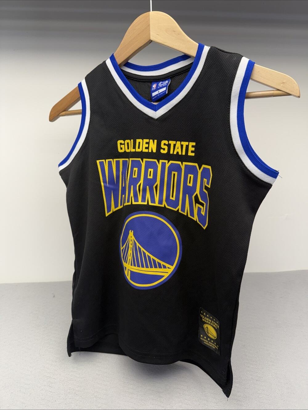 NBA Golden State Warriors Youth Small Jersey Tank Top Size 8 Black Ultra Game YS
